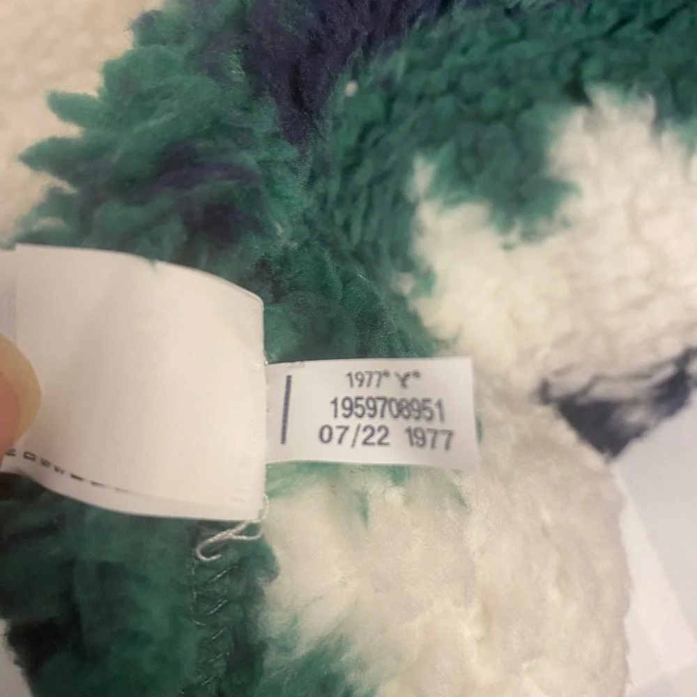 American Eagle Throw Blanket 50x60 Green Buffalo Plaid Sherpa Fleece Mountain